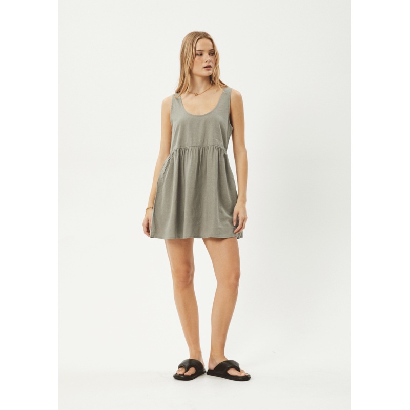 AFENDS Womens Jesse – Mini Dress – Olive