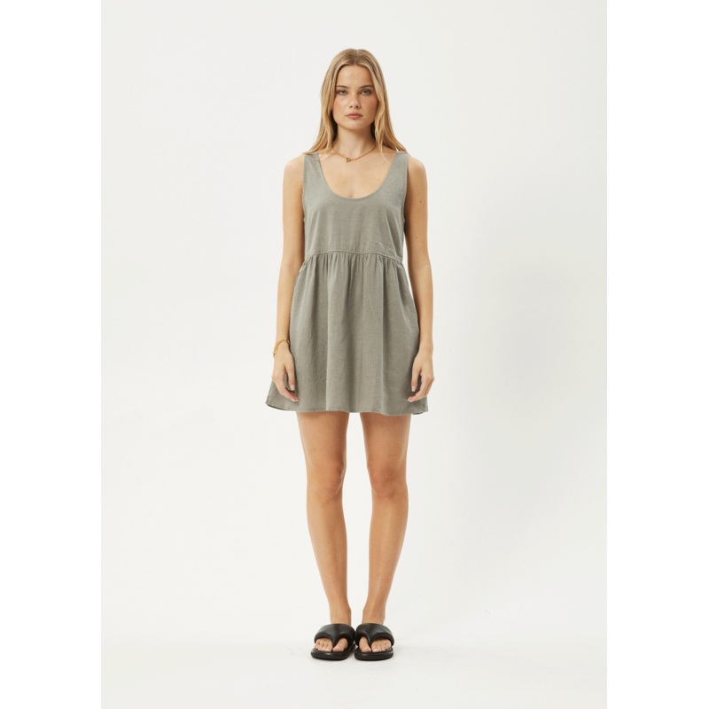 AFENDS Womens Jesse – Mini Dress – Olive