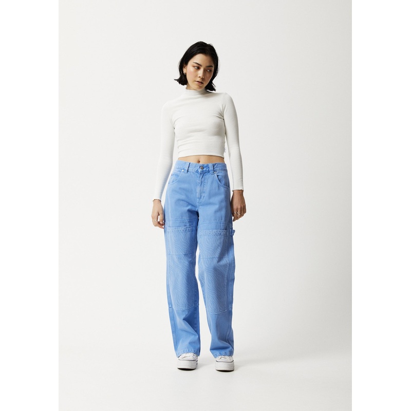 AFENDS Womens Polar Moss – Denim Workwear Jean – Faded Arctic