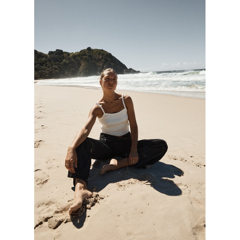 AFENDS Womens Taylor – Rib Singlet – White