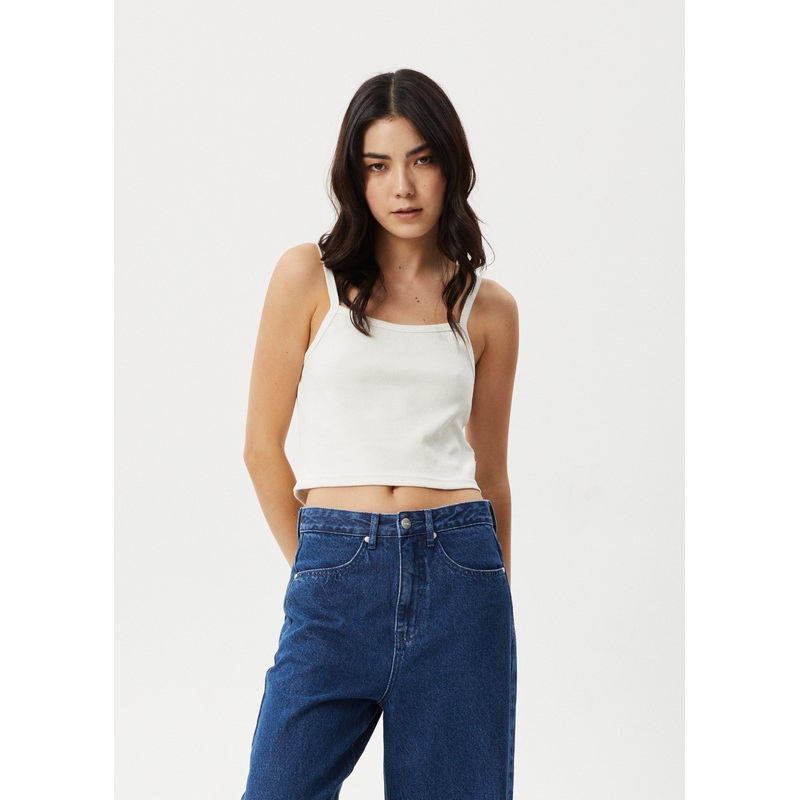 AFENDS Womens Taylor – Rib Singlet – White