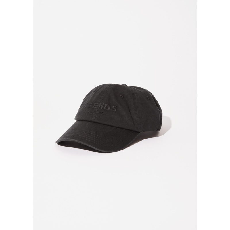 AFENDS Mens Questions – Six Panel Cap – Washed Black
