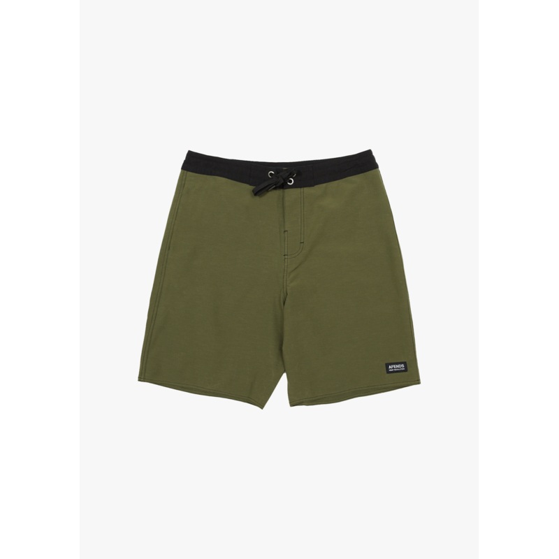 AFENDS Mens Surf Related – Fixed Waist Boardshort 20 – Military