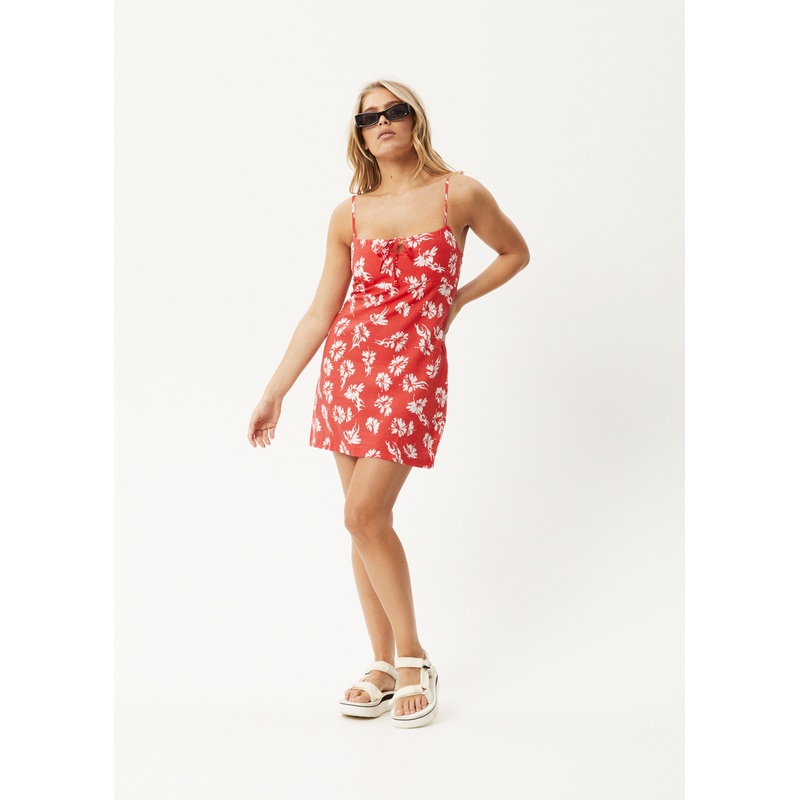 AFENDS Womens Hibiscus – Mini Dress – Hibiscus