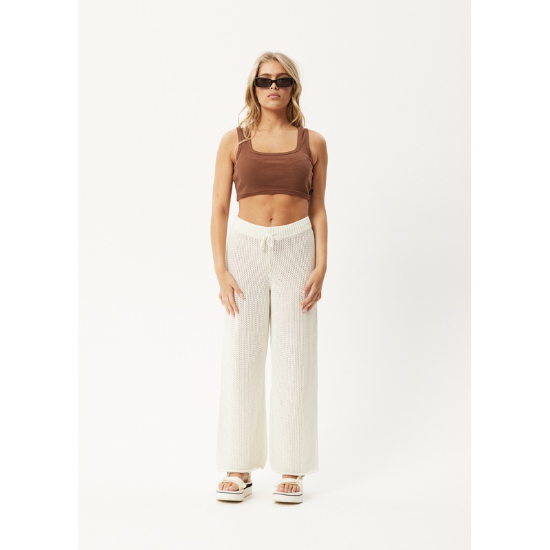 AFENDS Womens Ryder – Knit Pant – White