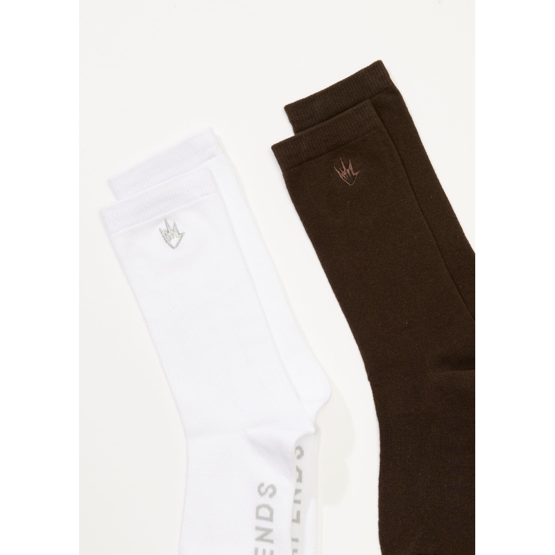 AFENDS Mens Flame – Socks Two Pack – Multi