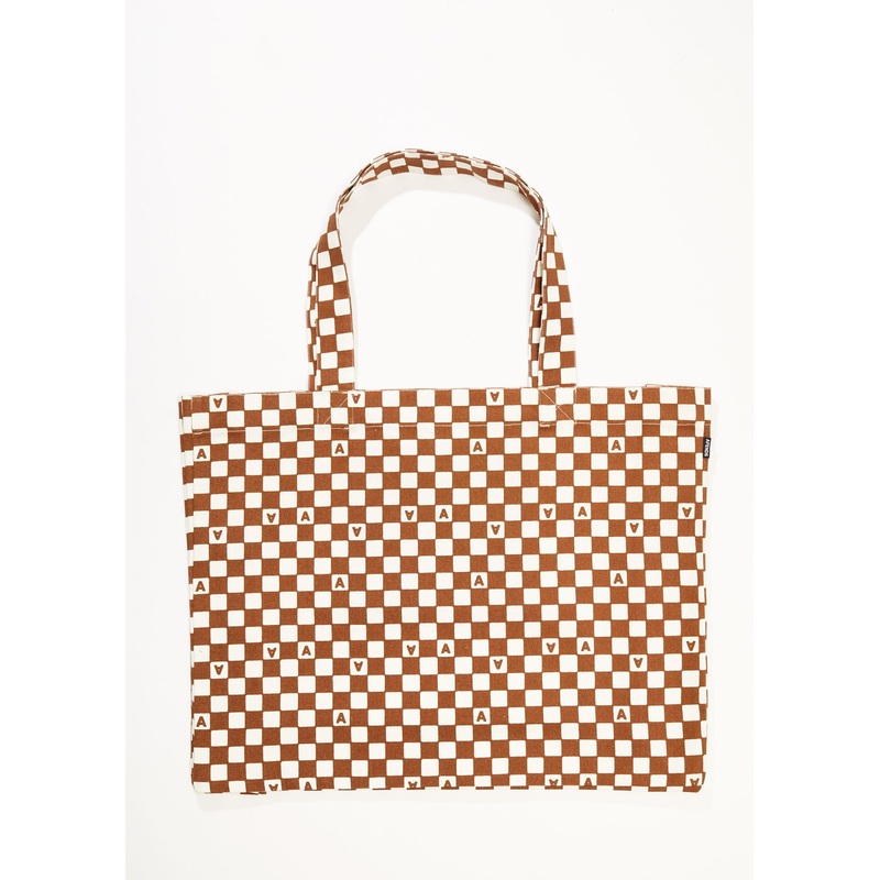 AFENDS Mens Maia – Unisex Tote Bag – Toffee