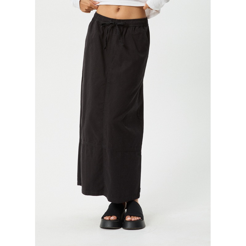 AFENDS Womens Fuji – Maxi Skirt – Black