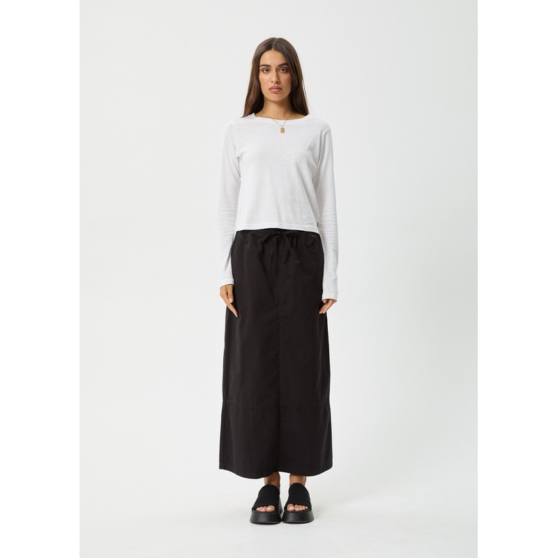 AFENDS Womens Fuji – Maxi Skirt – Black