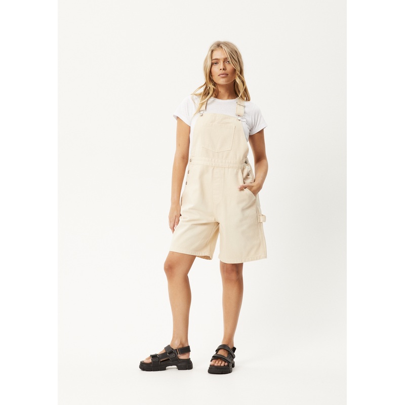 AFENDS Womens Lewi – Short Overall – Sand