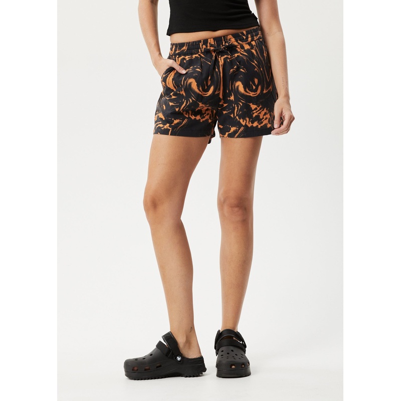AFENDS Womens Marble – Resort Short – Black
