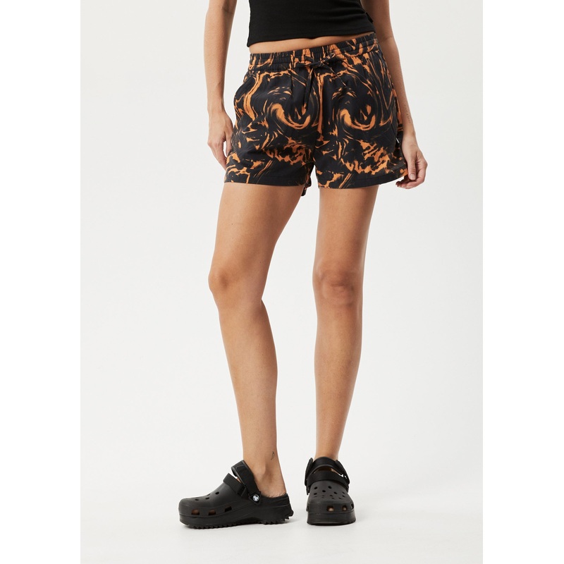AFENDS Womens Marble – Resort Short – Black