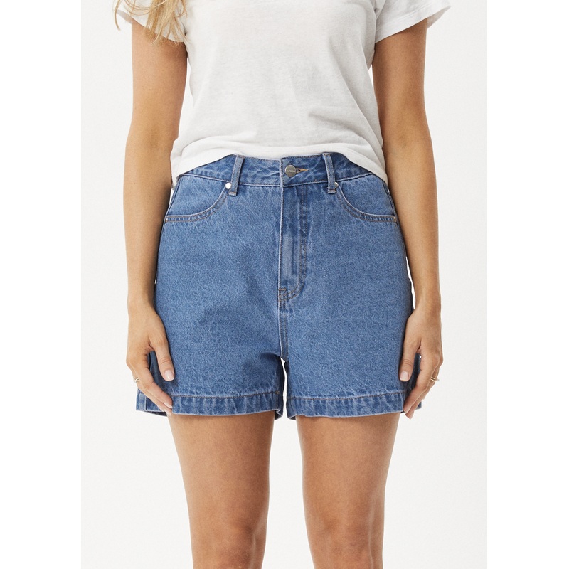 AFENDS Womens Seventy Threes – Denim Short – Worn Blue