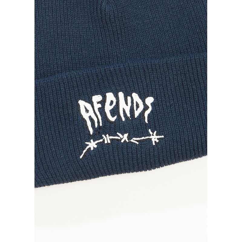 AFENDS Mens Barbwire – Beanie – Navy