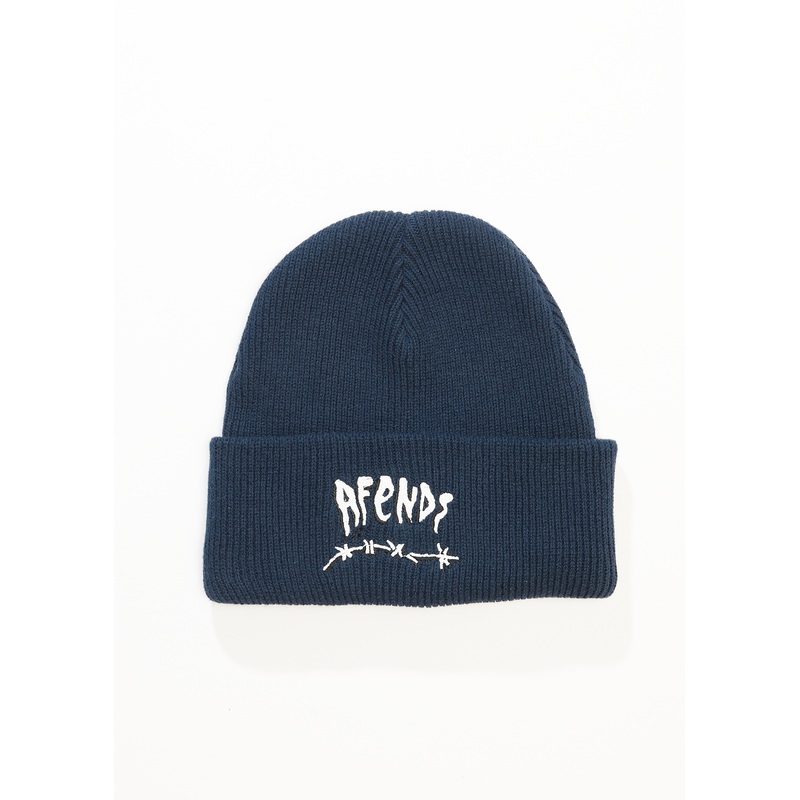 AFENDS Mens Barbwire – Beanie – Navy