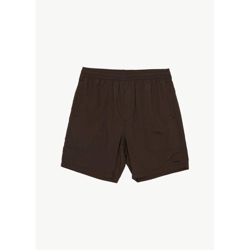 AFENDS Mens Baywatch – Swim Short 18 – Coffee