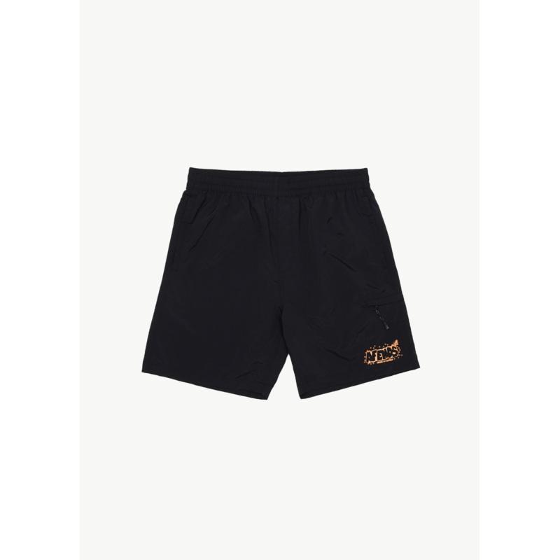 AFENDS Mens Cosmic Life – Swim Short 18 – Black