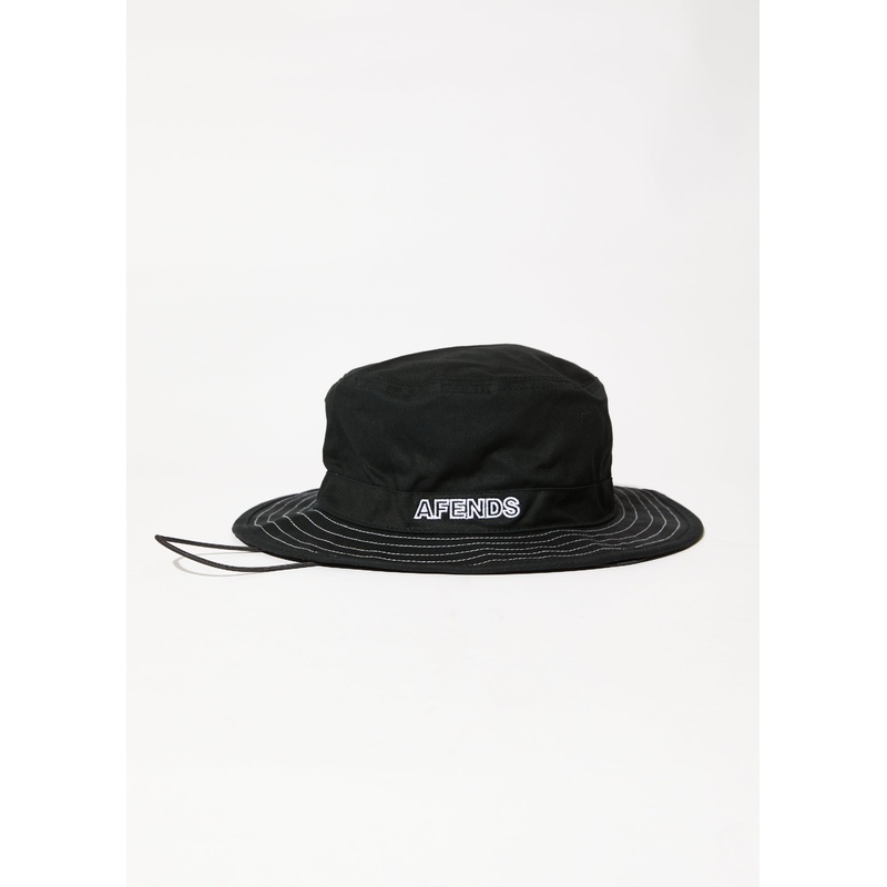 AFENDS Mens Outline – Bucket Hat – Black