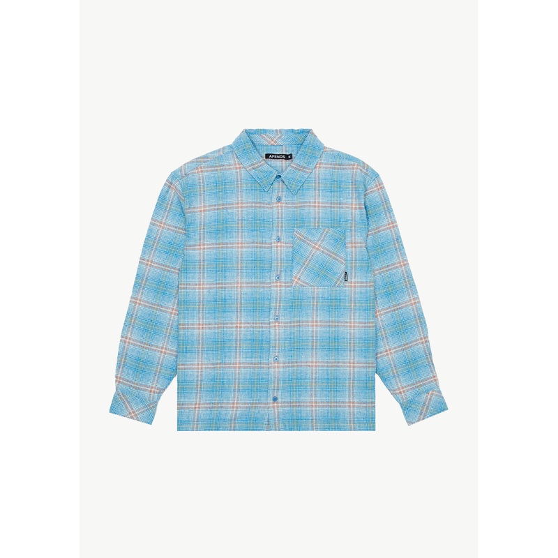 AFENDS Mens Position – Flannel Shirt – Lake Check