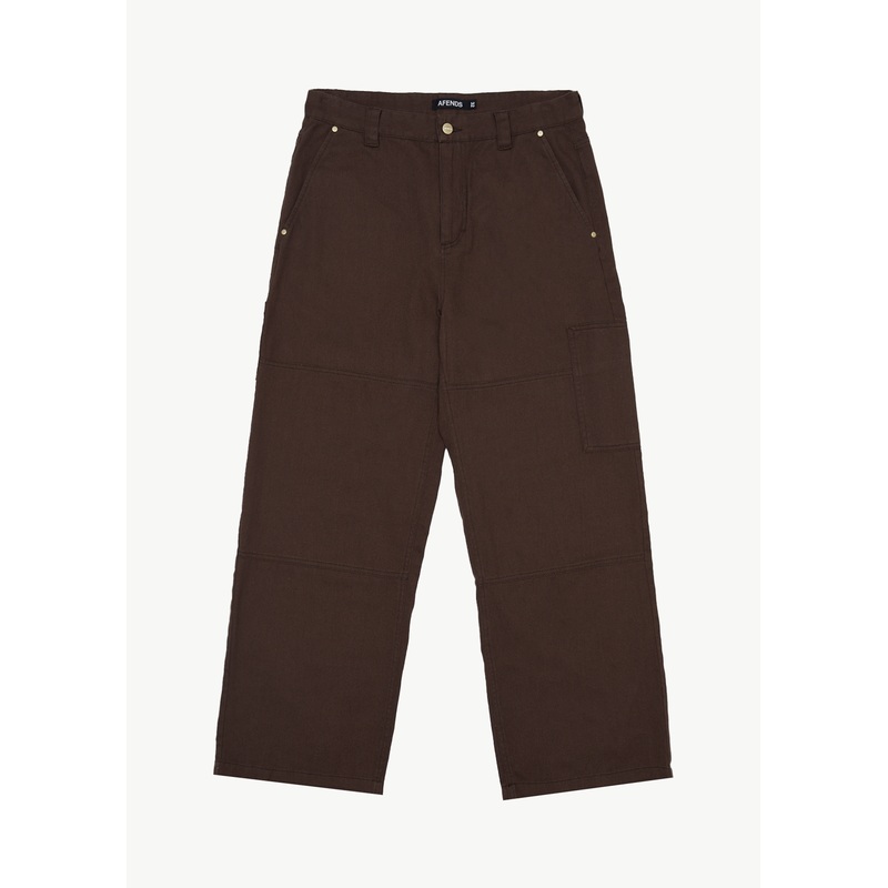 AFENDS Mens Richmond – Workwear Pant – Coffee