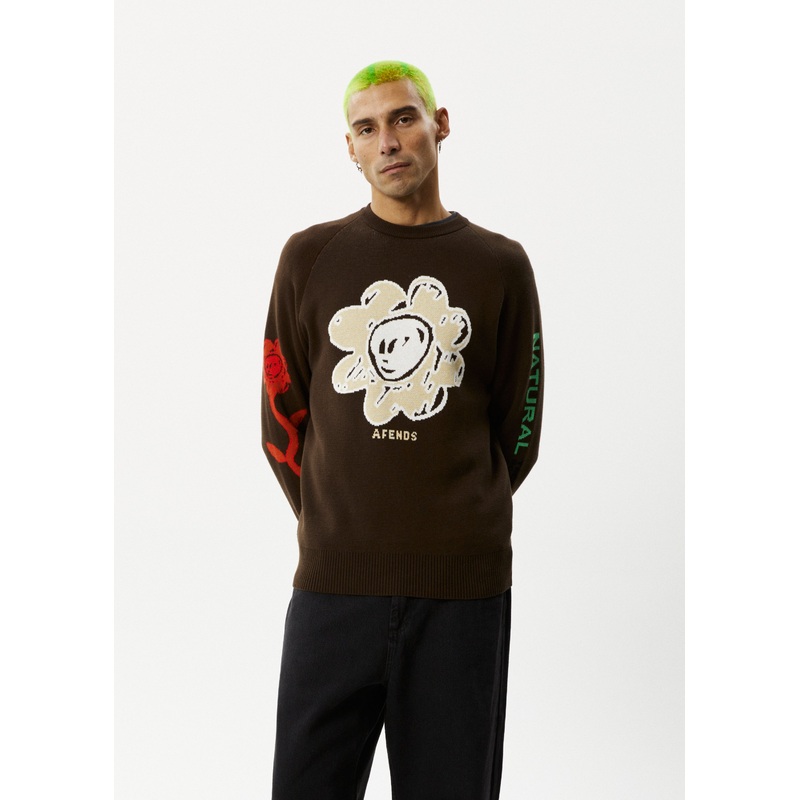 AFENDS Mens Technology – Raglan Knit – Earth