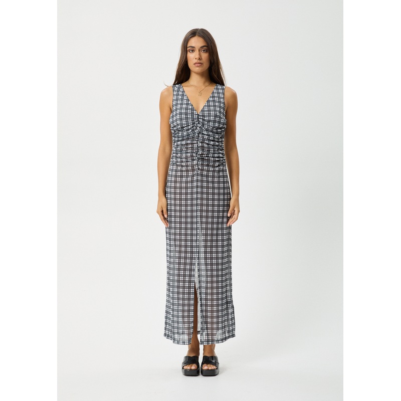 AFENDS Womens Asher – Sheer Maxi Dress – Black