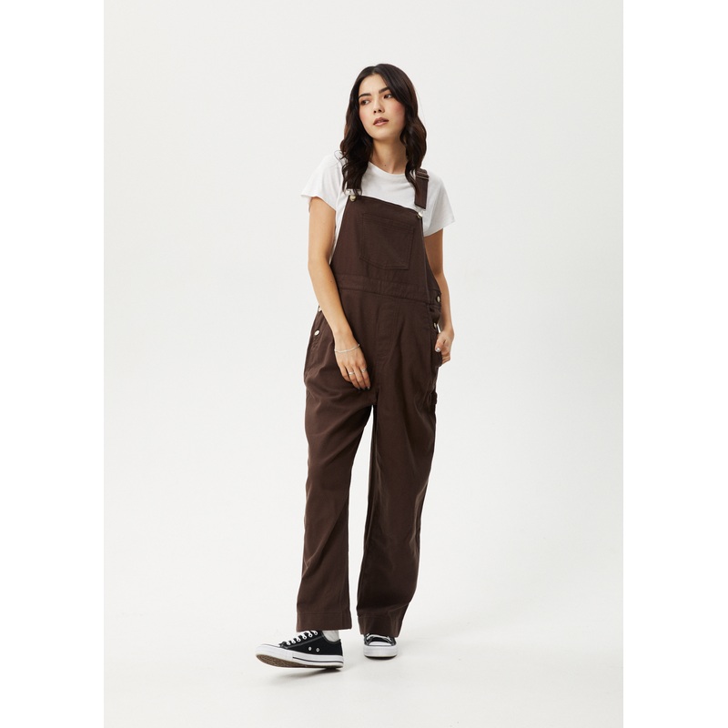 AFENDS Womens Louis – Oversized Overall – Coffee