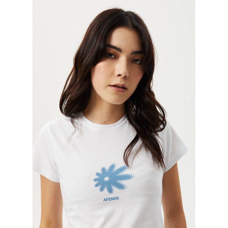 AFENDS Womens Petal – Baby Tee – White