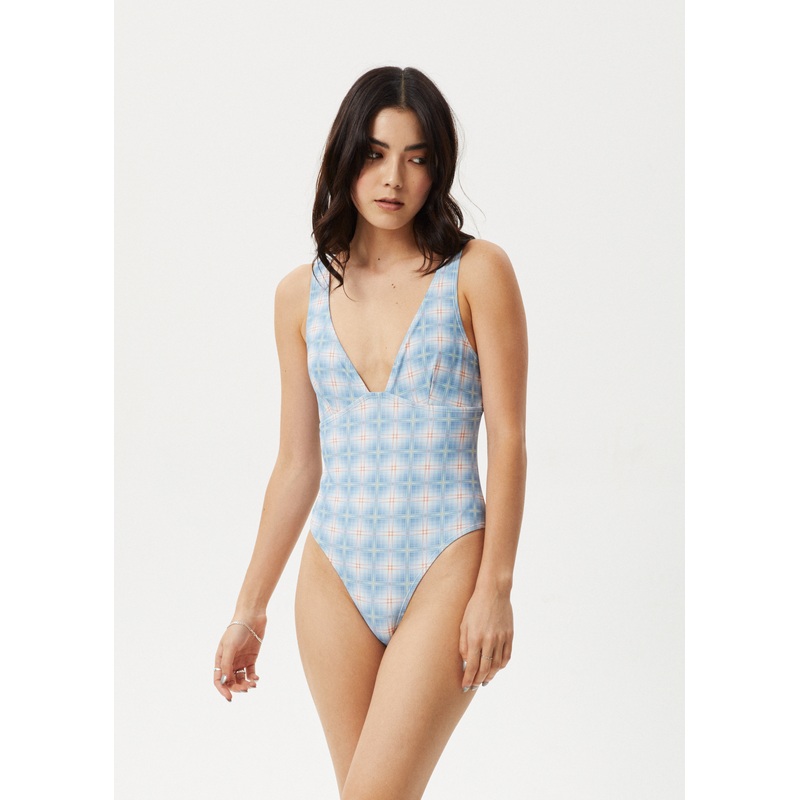 AFENDS Womens Position – Check One Piece – Lake Check