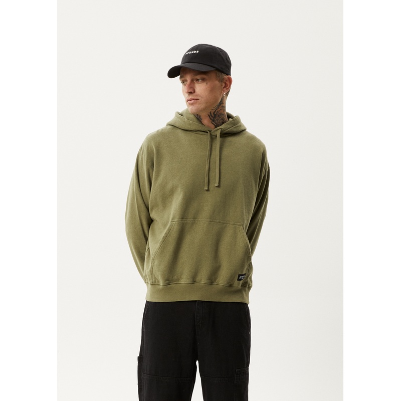 AFENDS Mens All Day – Relaxed Hoodie – Military