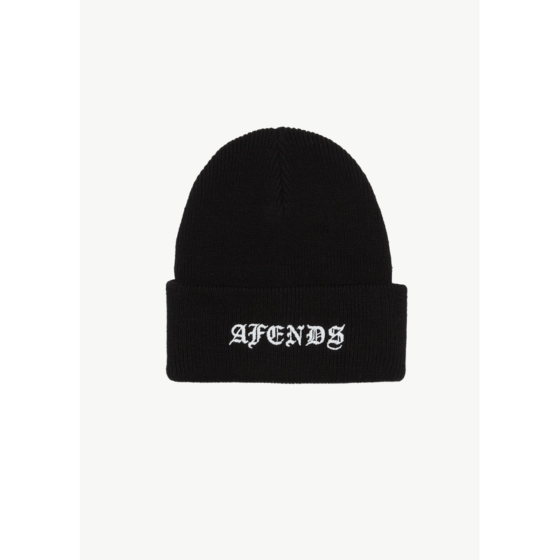 AFENDS Mens Gothic – Beanie – Black