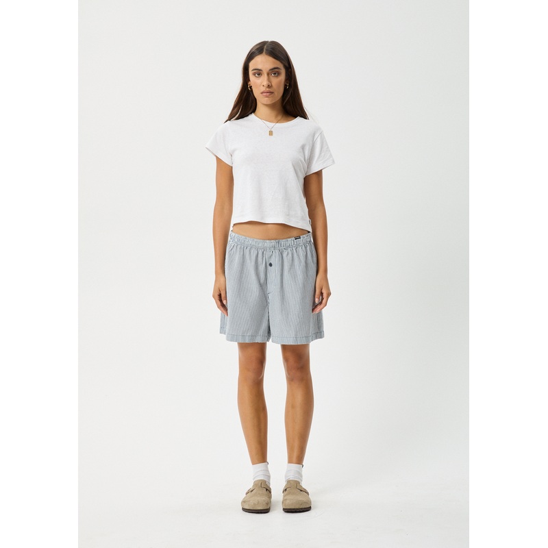 AFENDS Mens Intergalactic – Boxer Short – Navy Stripe