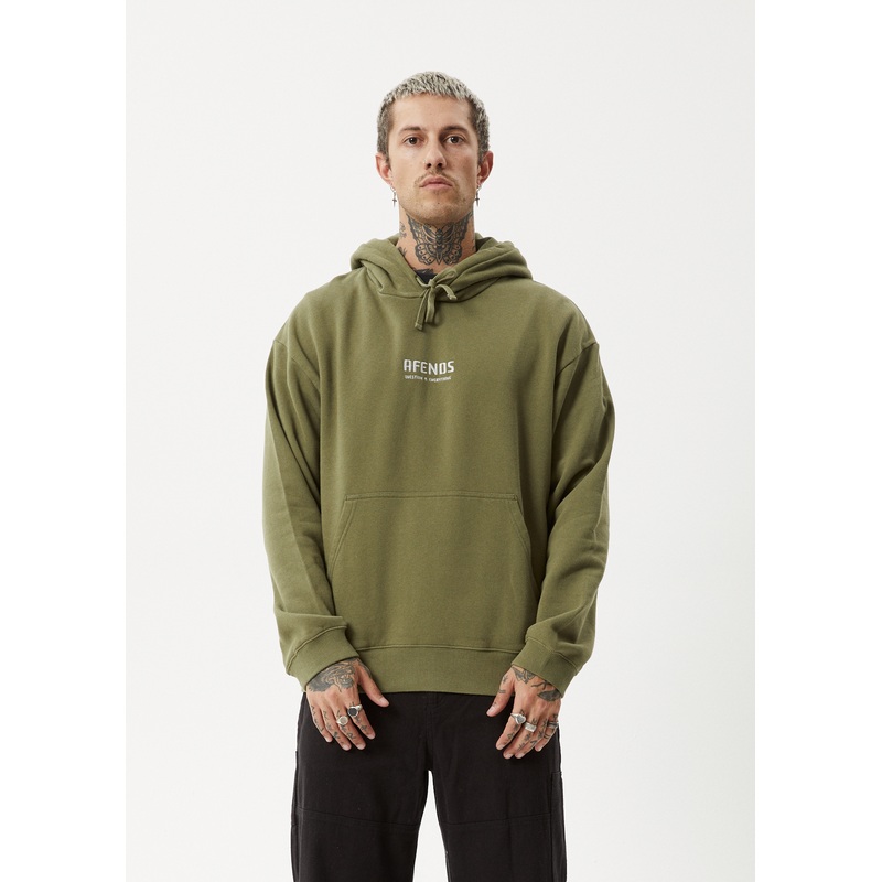 AFENDS Mens Questions – Hoodie – Military