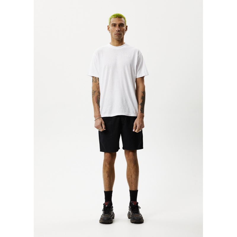 AFENDS Mens Cabal – Elastic Waist Technical Short – Black