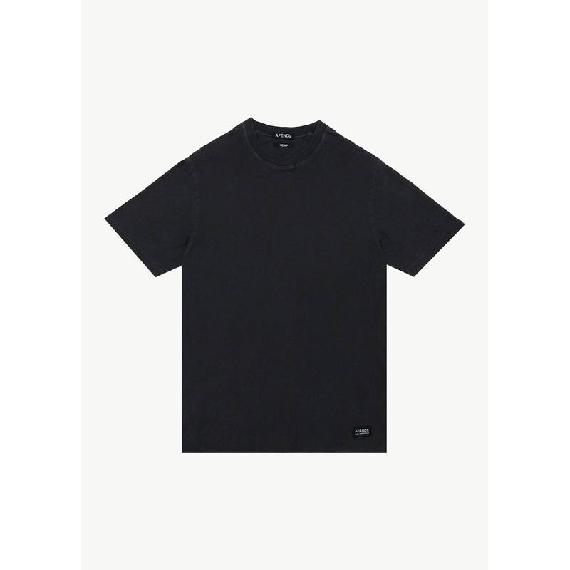AFENDS Mens Classic – Retro Tee – Stone Black