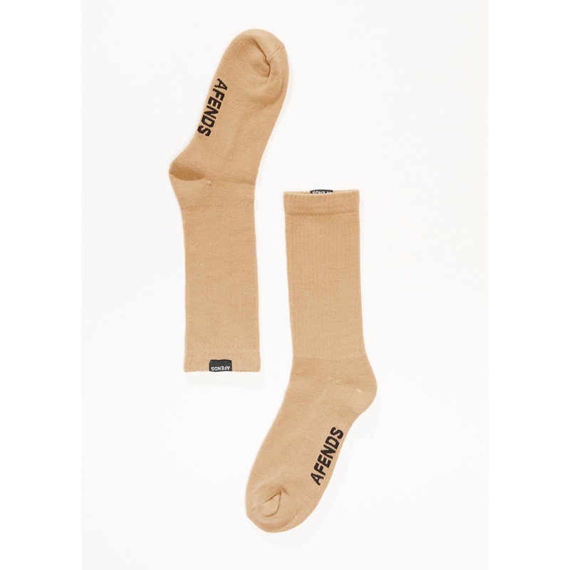 AFENDS Mens Everyday – Socks One Pack – Taupe