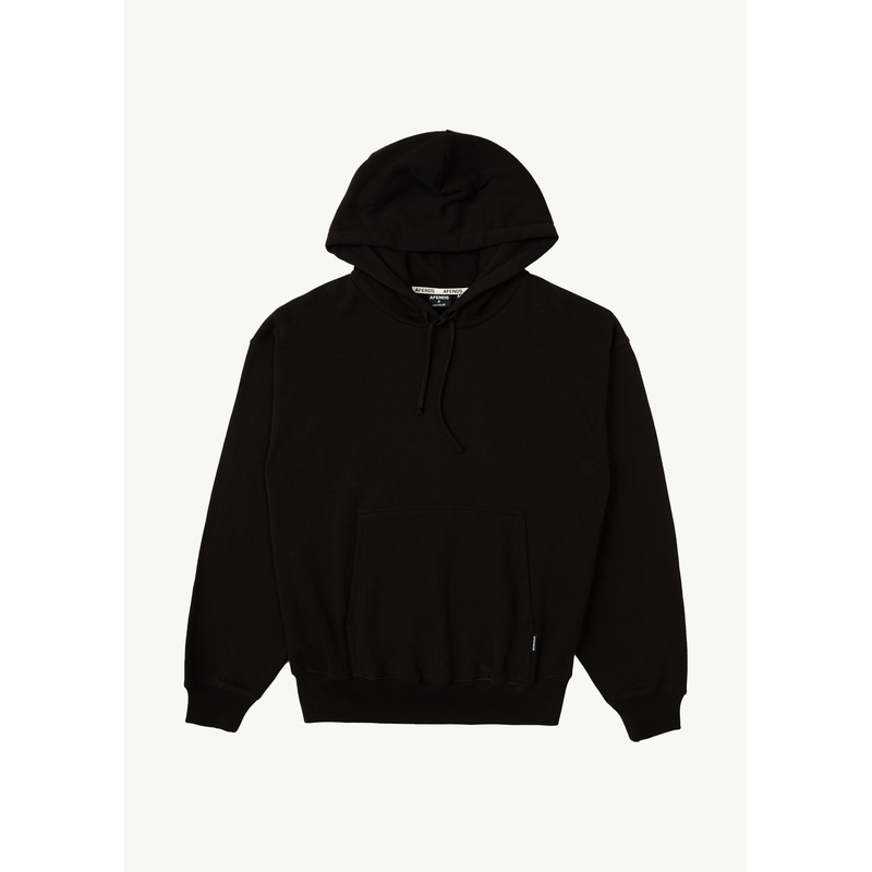AFENDS Mens Genesis – Boxy Hoodie – Black