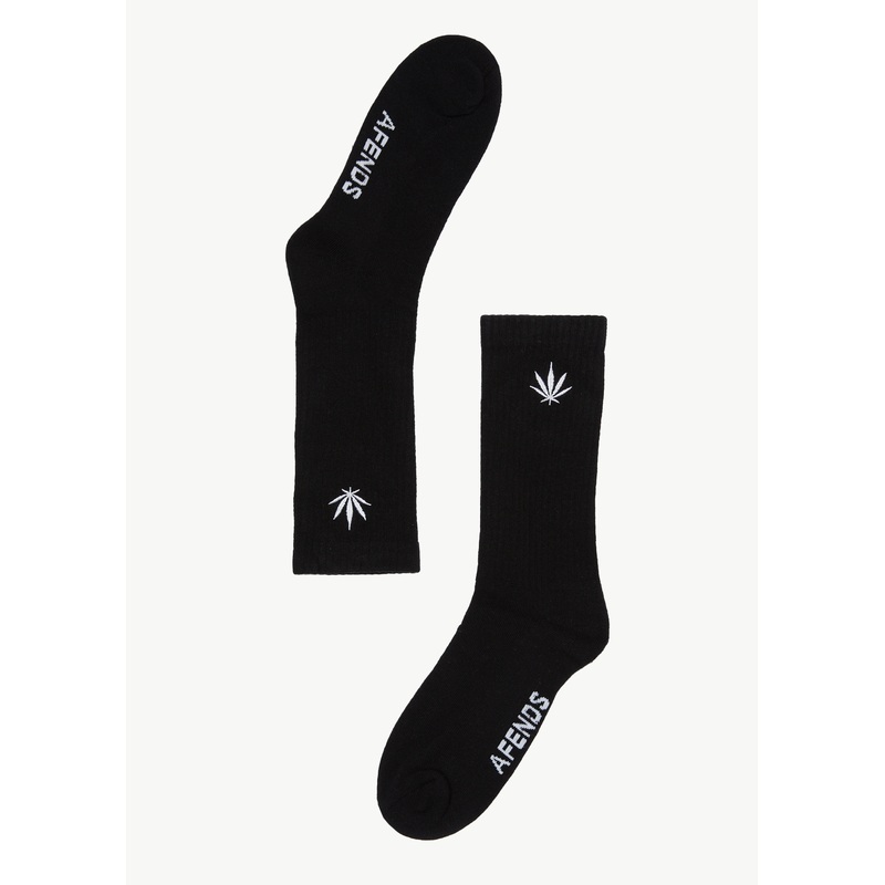 AFENDS Mens Happy – Socks One Pack – Black