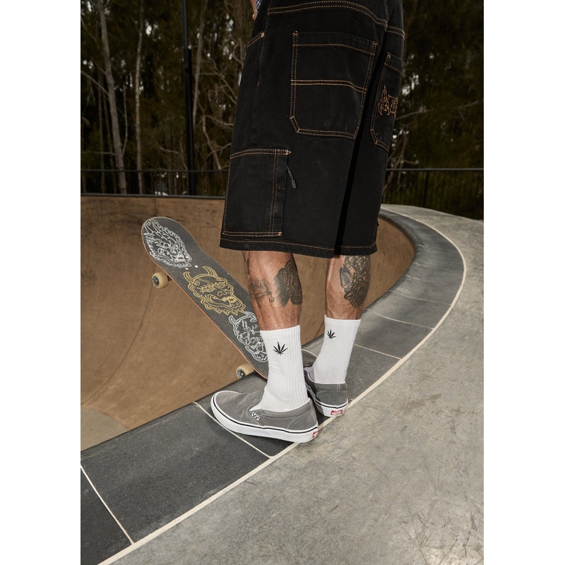 AFENDS Mens Happy – Socks One Pack – White