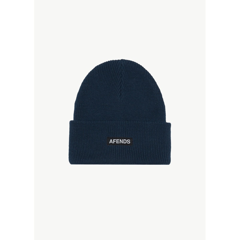 AFENDS Mens Hometown – Knit Beanie – Navy