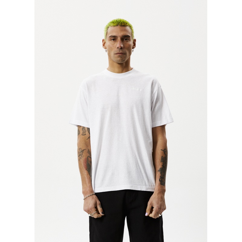 AFENDS Mens Staple – Boxy Tee – White