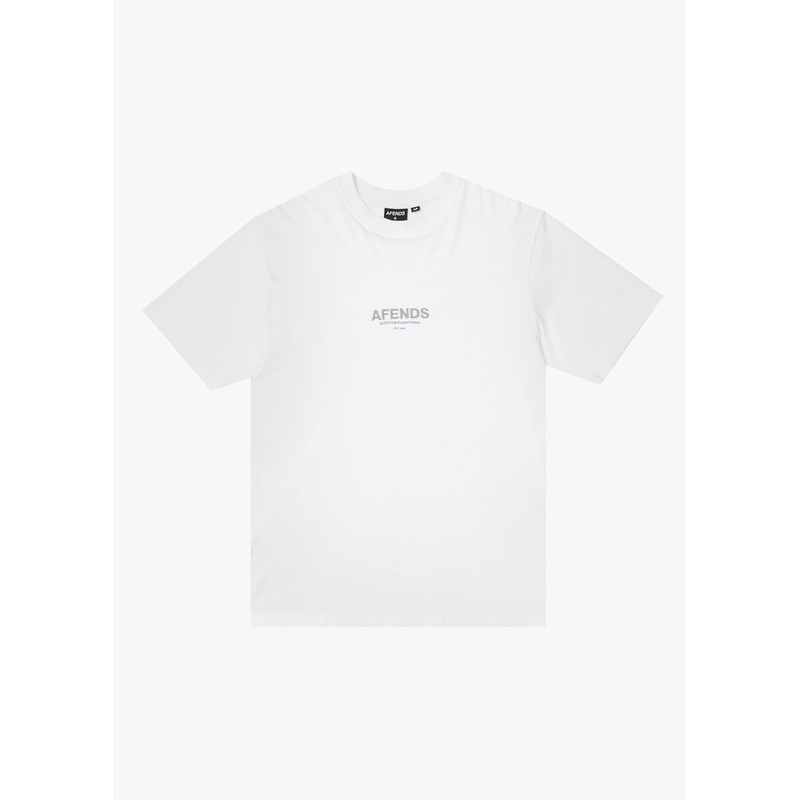 AFENDS Mens Vinyl – Retro Tee – White