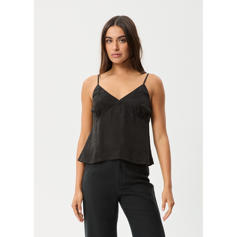 AFENDS Womens Gemma – Cupro Cami Top – Black