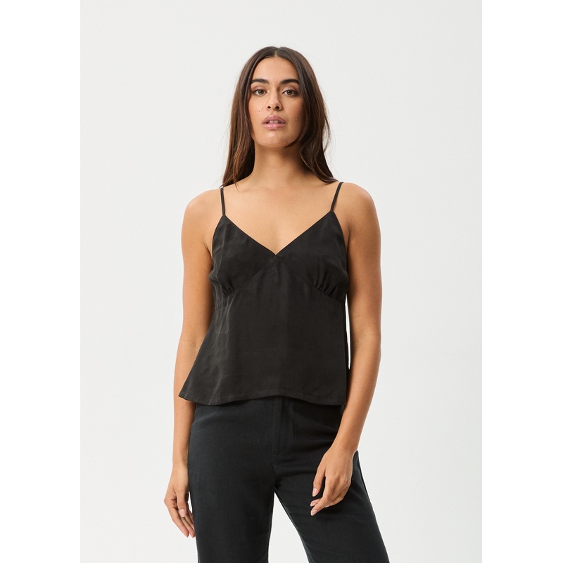 AFENDS Womens Gemma – Cupro Cami Top – Black