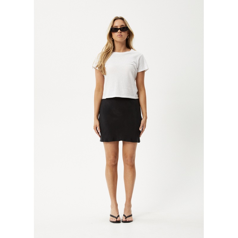 AFENDS Womens Gemma – Cupro Skirt – Black