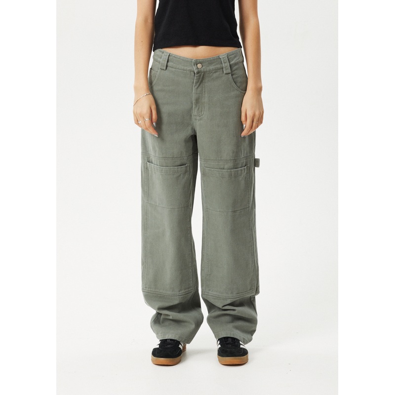 AFENDS Womens Moss – Workwear Pant – Olive