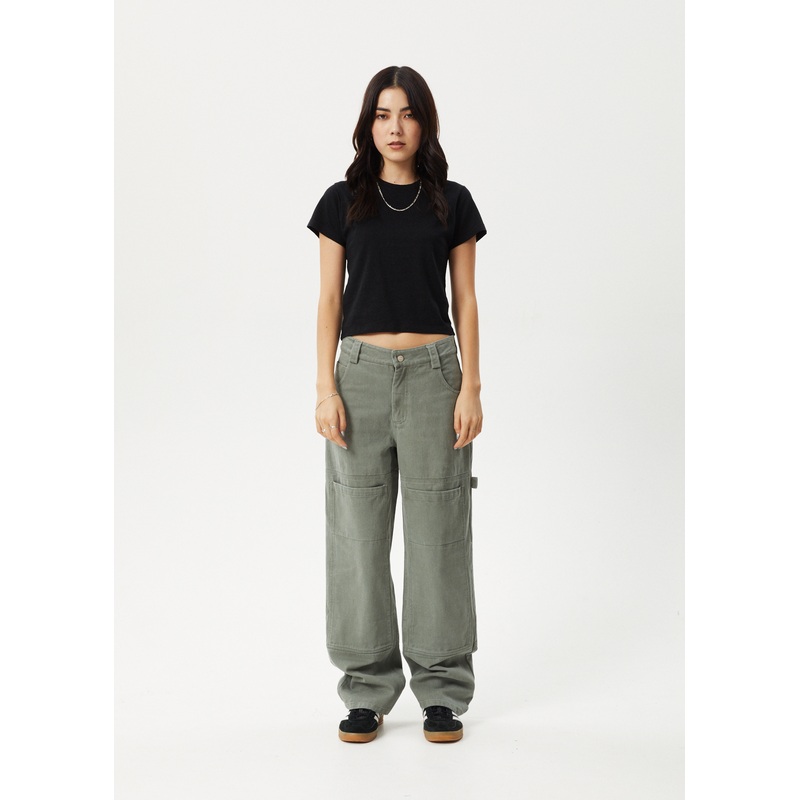 AFENDS Womens Moss – Workwear Pant – Olive