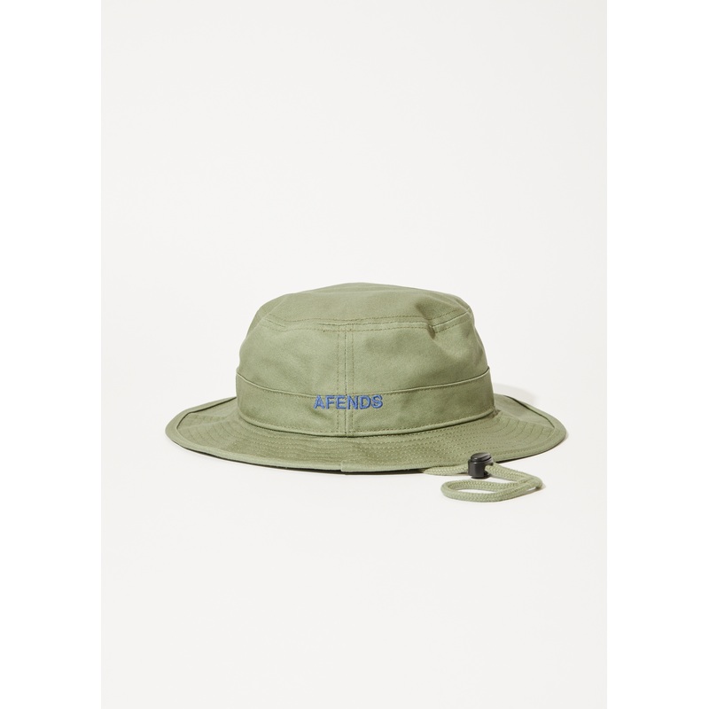 AFENDS Mens Flame – Bucket Hat – Olive