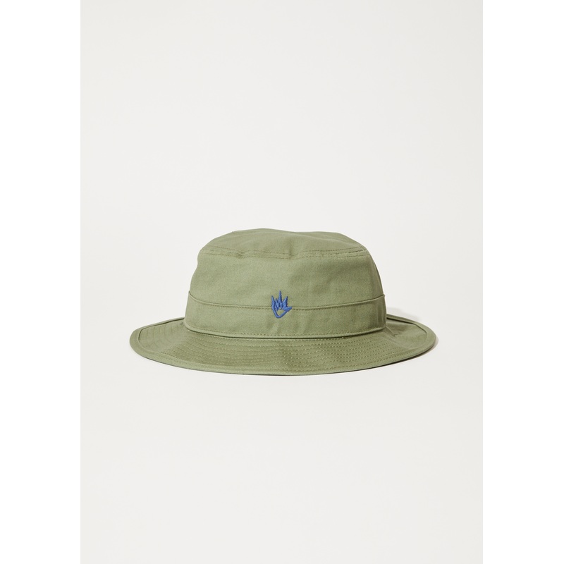 AFENDS Mens Flame – Bucket Hat – Olive