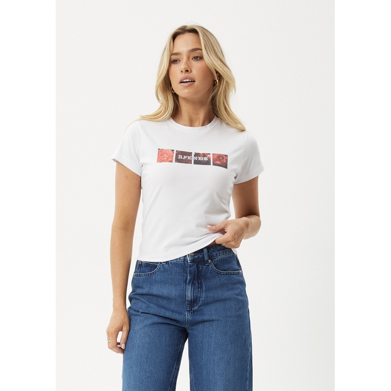 AFENDS Womens Florence – Baby Tee – White